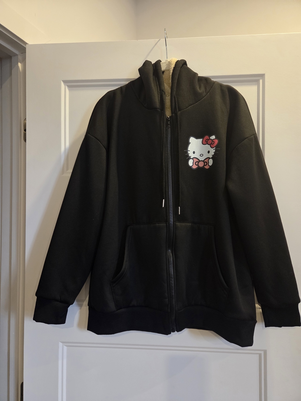 Hello Kitty Black Hoodie with Pink Bow